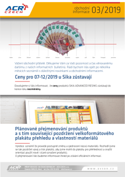 informační bulletin acr czech a materiálech sika axson