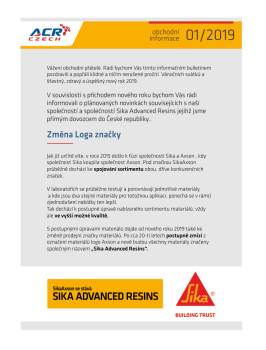 informační buletin sika advanced resins